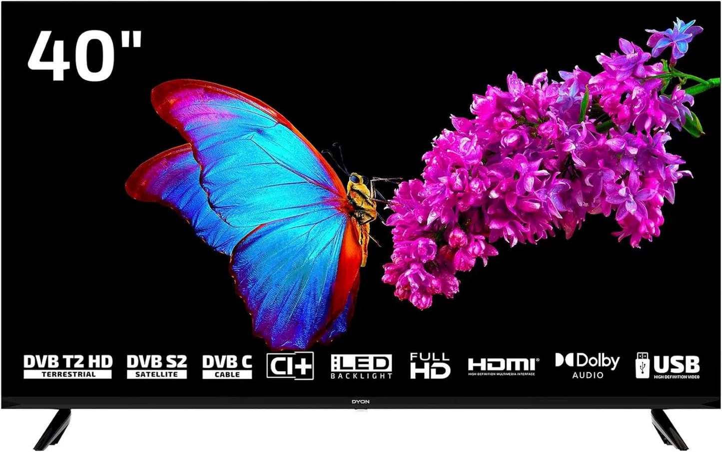 Smart TV, 40 polegadas, TV, sintonizador triplo DVB-T2, S2, USB, Dyon Digite 40 PRO x2 100 cm, Full HD, Hotel Mode
