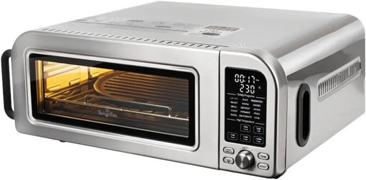 Berlinger Haus Forno elétrico de pizza, 18 L, 2000 W, compacto, preto, Digital ecrã e placa de pedra, 400 °C