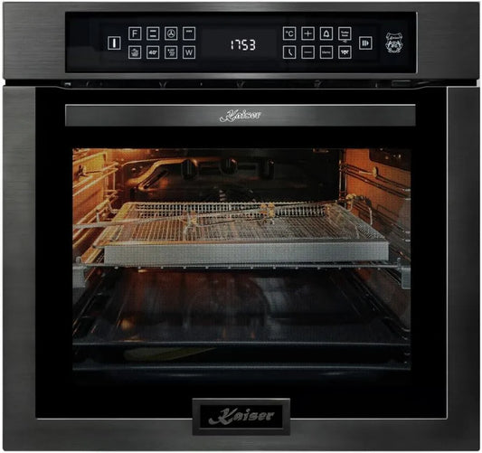 Kaiser Olan Forno elétrico, 79 L, encastrado, tátil, autónomo, grelha, preto, 79L 15 fct, Autarkic, com grelha, forno de ar quente, forno de convecção, sistema de