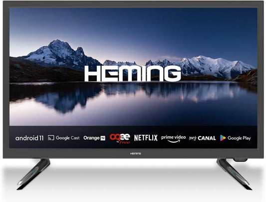 Heming 12V/24V, 220V, 22 polegadas, 12 V, TV, Wi-Fi, Bluetooth, Android OS, 3 anos de garantia, 55 cm