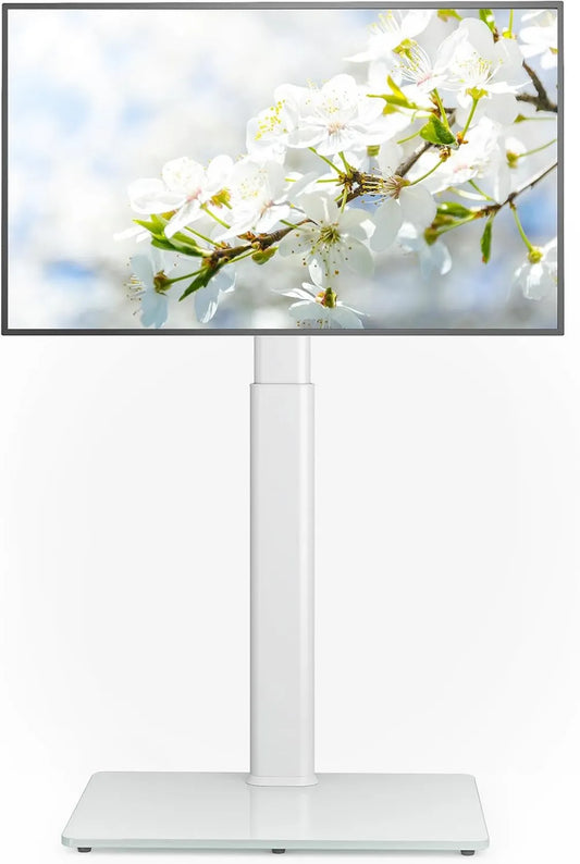 Ax WABER suporte de TV, 65 polegadas, 400x400mm, branco, TV stand a pé com 70 graus girando