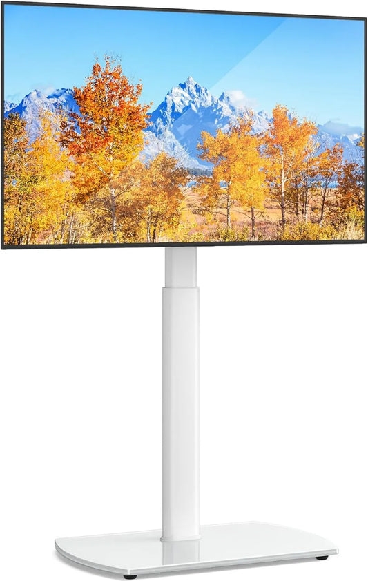 RFIVER suporte de TV, 65 polegadas, 400x400mm, ecrã LCD, pé de TV Pedestal vidro Trempé pé de TV Pivô para 32-65 TV' ecrã LCD Plasma Altura