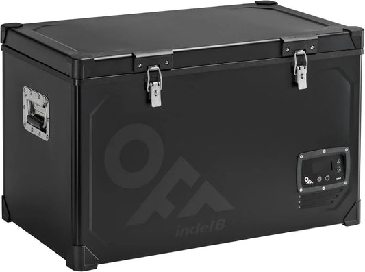 Indel B Congelador 12, 24V, 45L, 2 lareiras, 10 a -18°C, 24V, portátil, camping, 2 zonas de temperatura, armário congelador, Carro frigorífico, 71L