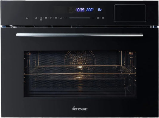 KKT KOLBE Microondas EBMS4503S2, 60 cm, 50 L, encastrado, temporizador, vapor, grelha, pizza, microondas, ecrã LED, AirFry, calor rotativo