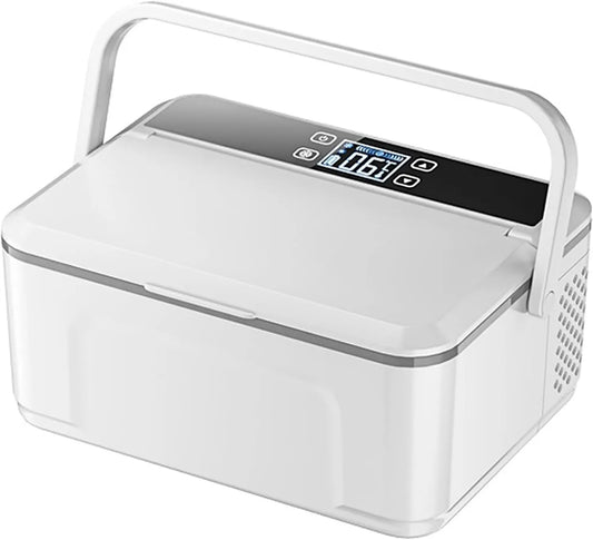 Pfjyc Portátil frigorífico médico 13600mAh, transporte de insulina e medicamentos, Kit de medicamentos Viagens de caixa de insulina Frigorífico