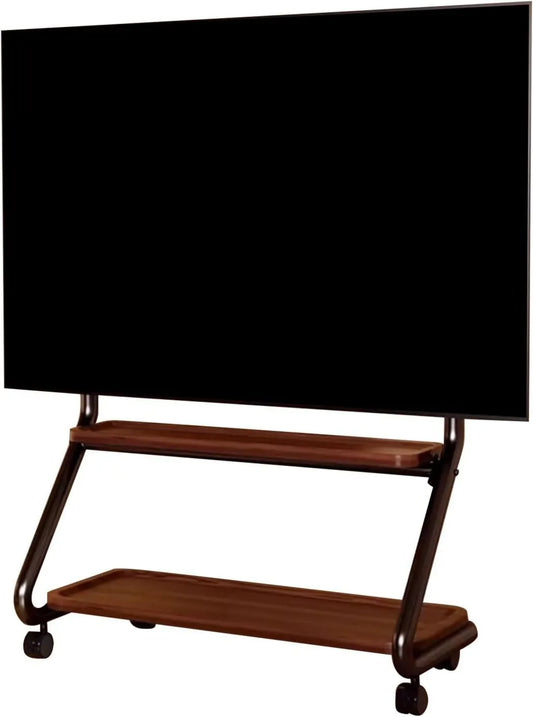 YZWZZxC suporte de TV 148cm, 58in, 75 polegadas, 50 kg de capacidade, TV-em-pé armário, TV-em-terra rack, com duas prateleiras de armazenamento