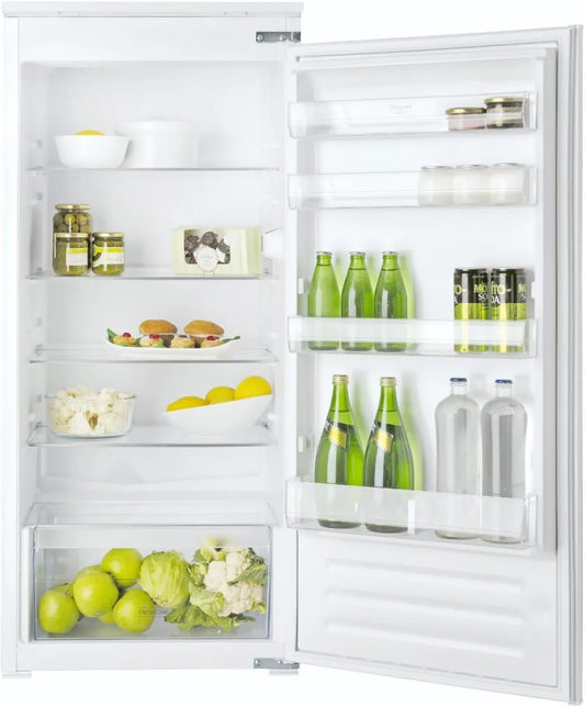 Hotpoint Frigorífico S12A1DHA2FR, 209 L, 35 dB, classe E de energia, encastrado, No Frost, silencioso, aço inoxidável, H 122 x L 54 x D 54, Zona Fresca